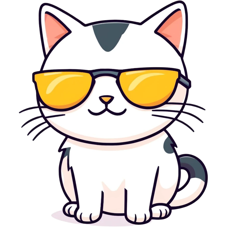Cat with sunglasses emoji