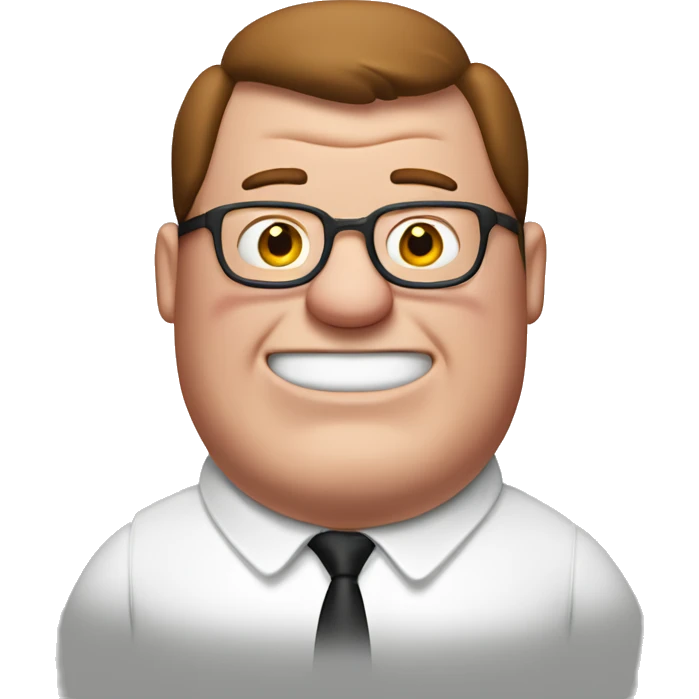 Peter griffin with a grill emoji