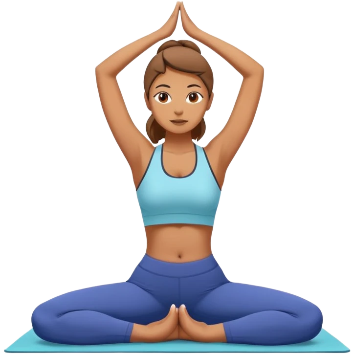 Woman does yoga emoji