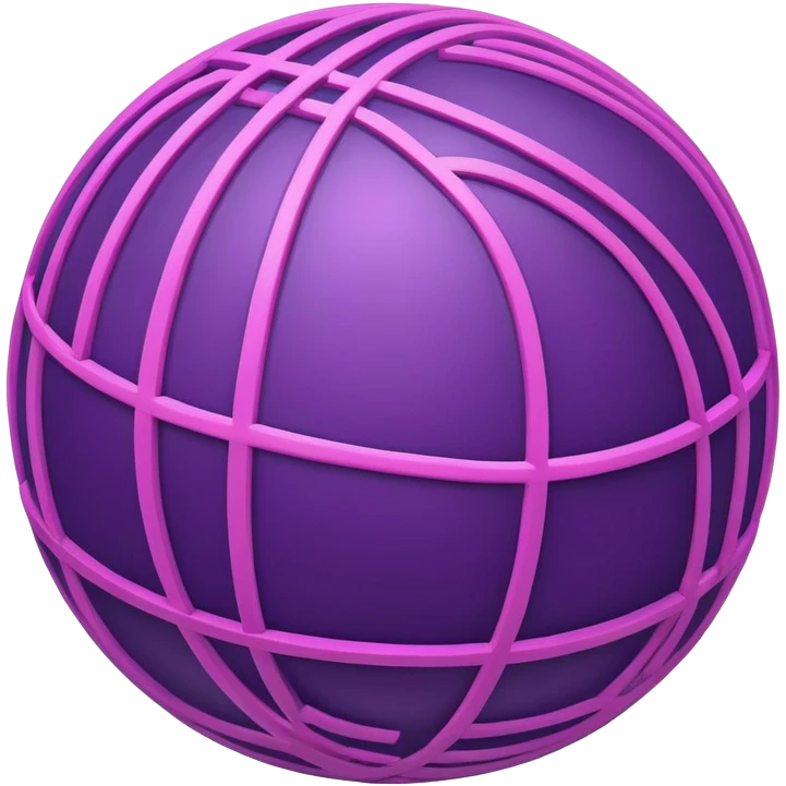 purple globe with pink network lines emoji