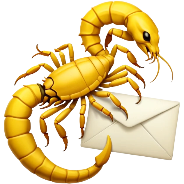 Scorpion holding letter A emoji