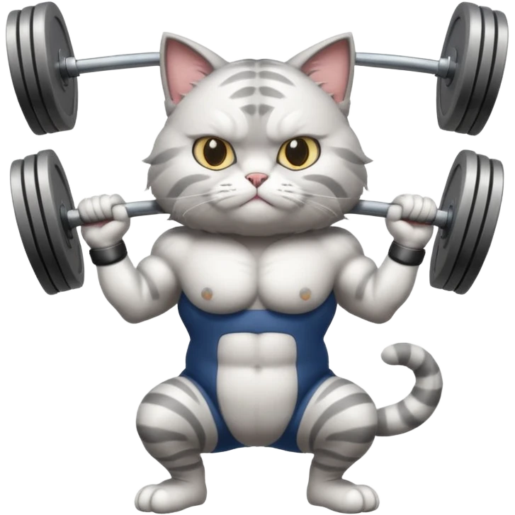  weightlifting cat emoji