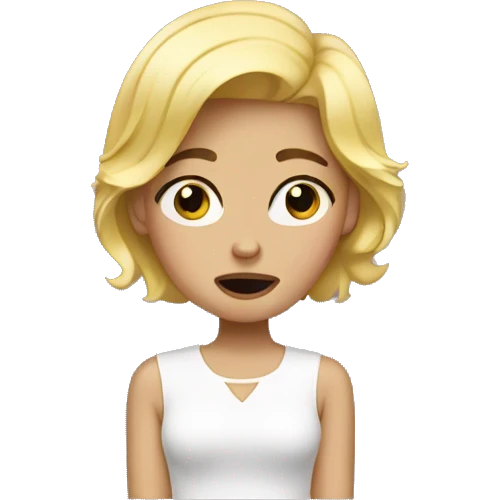Blonde Birthday girl crying  emoji