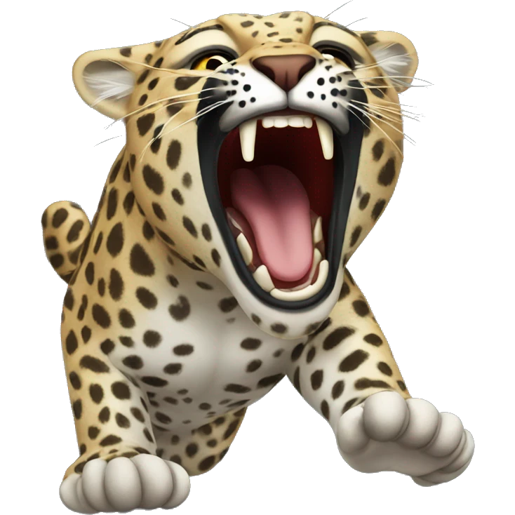 screaming leopard  emoji