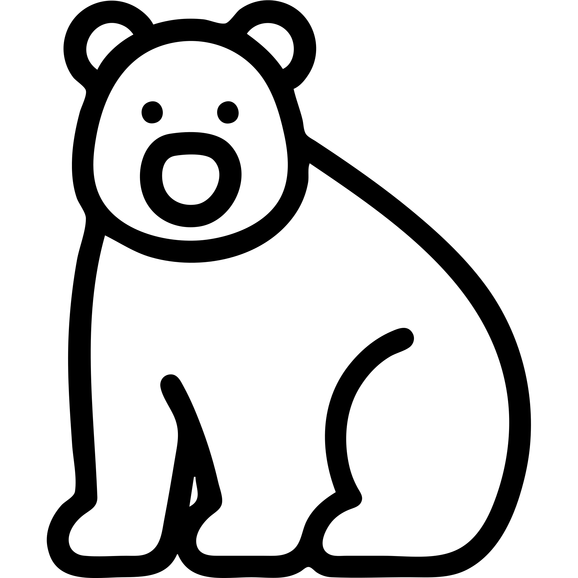 outlined bear icon emoji