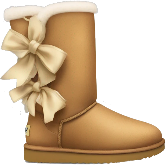 Ugg brand shoes with bows on them  emoji