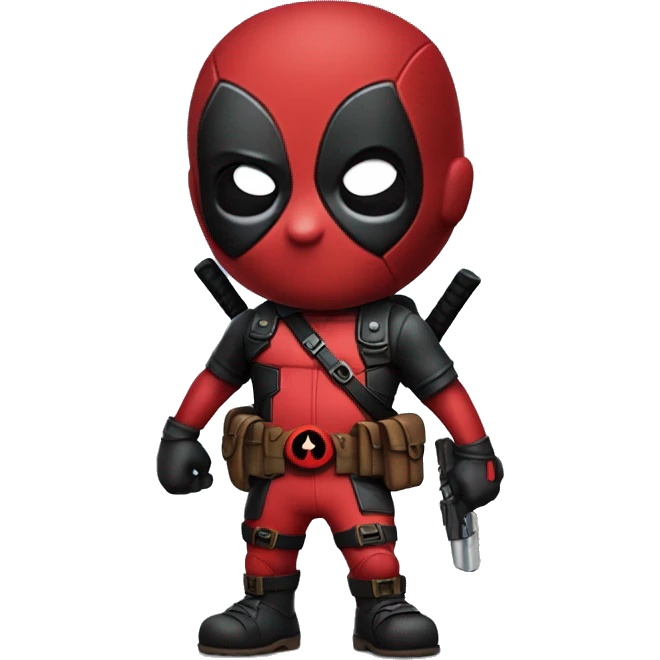 Cute deadpool character full body emoji