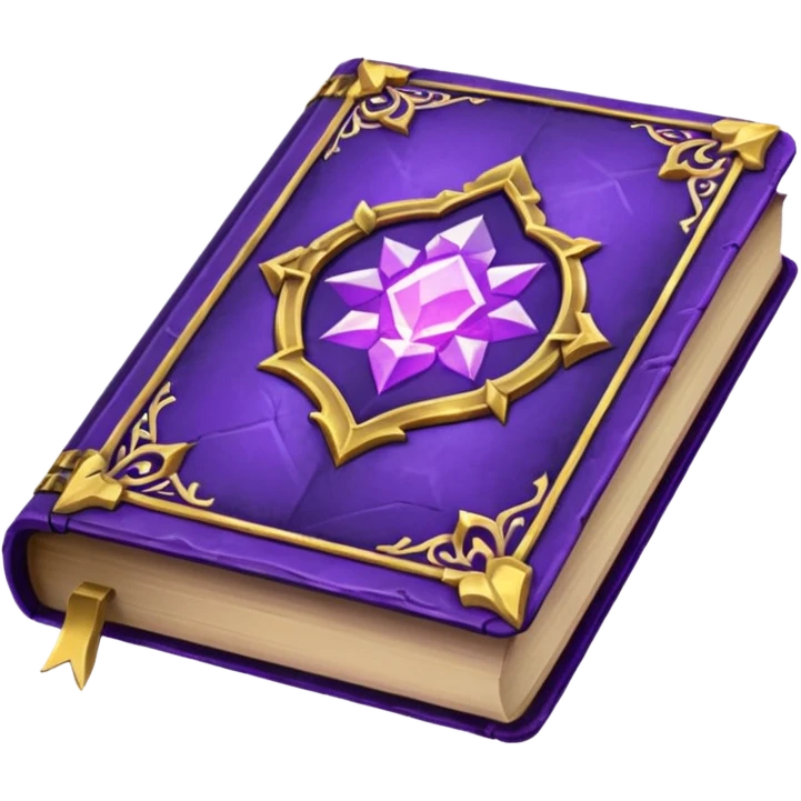 fantasy magic purple book low poly emoji