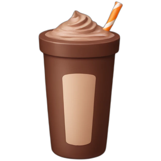 Chocolate protein shake emoji