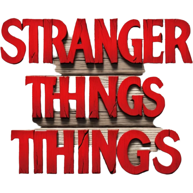 Make Red sign that says Stranger Things  emoji