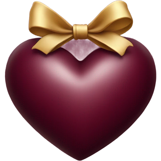 Burgundy heart with a bow emoji