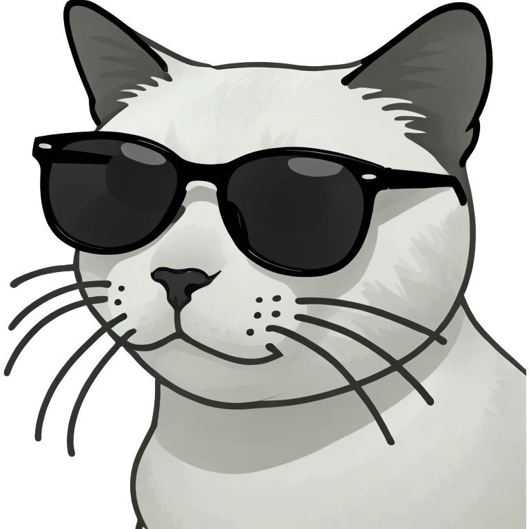 Cat with sunglasses emoji