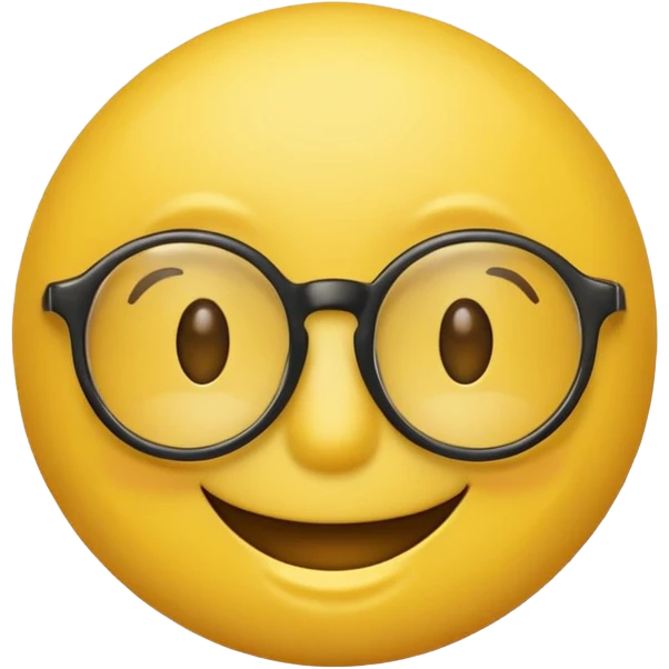 Smiley face with glasses from WhatsApp emoji
