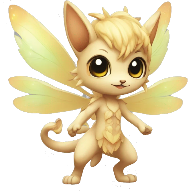 a anthro chibi-style fairy-type Fakémon-hybrid full body emoji