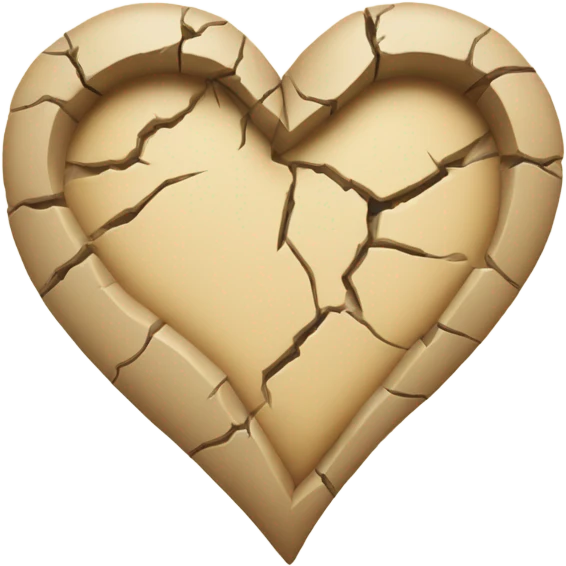 beige broken heart emoji