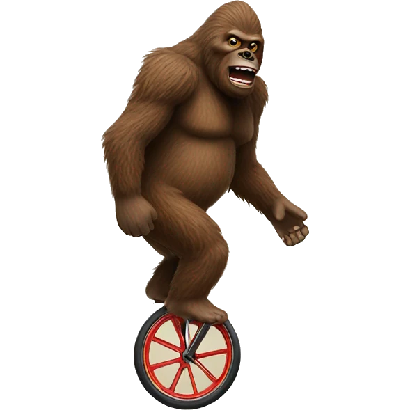 Bigfoot on a unicycle  emoji