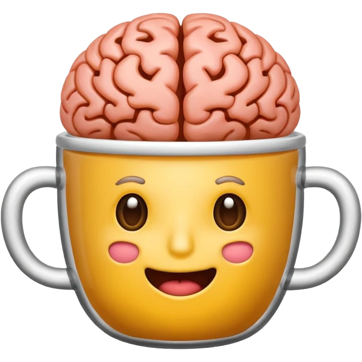 Brain in a cup emoji