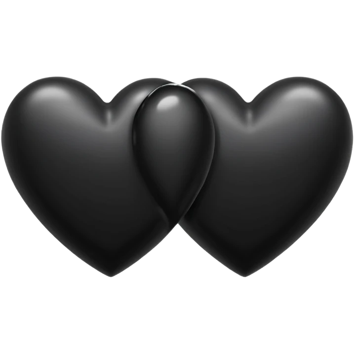 İki siyah kalp Birleşik emoji