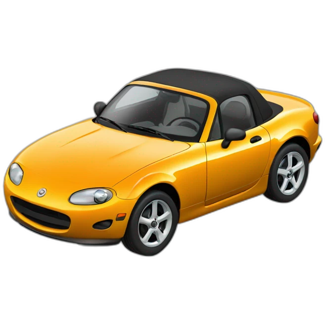 Miata car with open light emoji