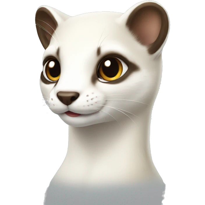 white female stoat emoji
