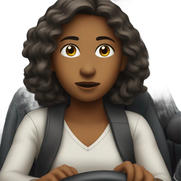 Girl driving car emoji