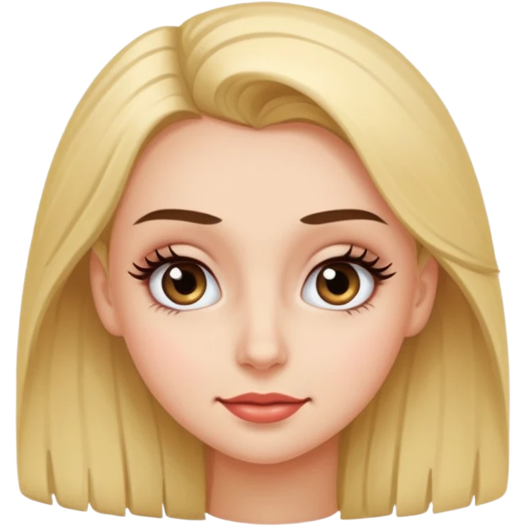 Girl with big lashes rolling her eyes emoji