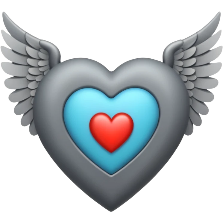 grisgray heart with wings emoji