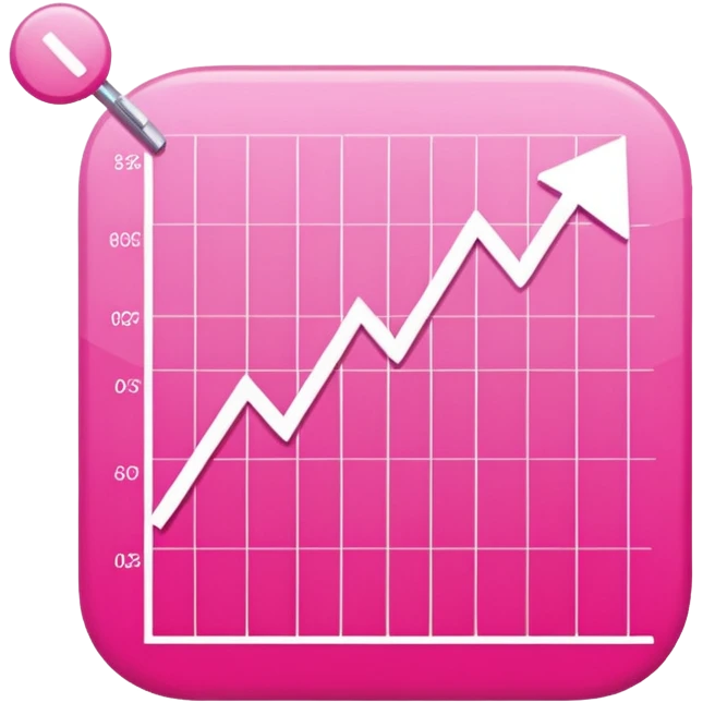 pink graphic stats emoji
