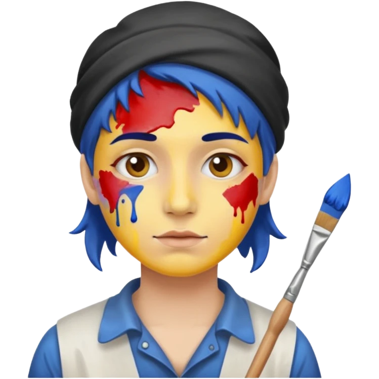 Painter with Paint Stained Face emoji