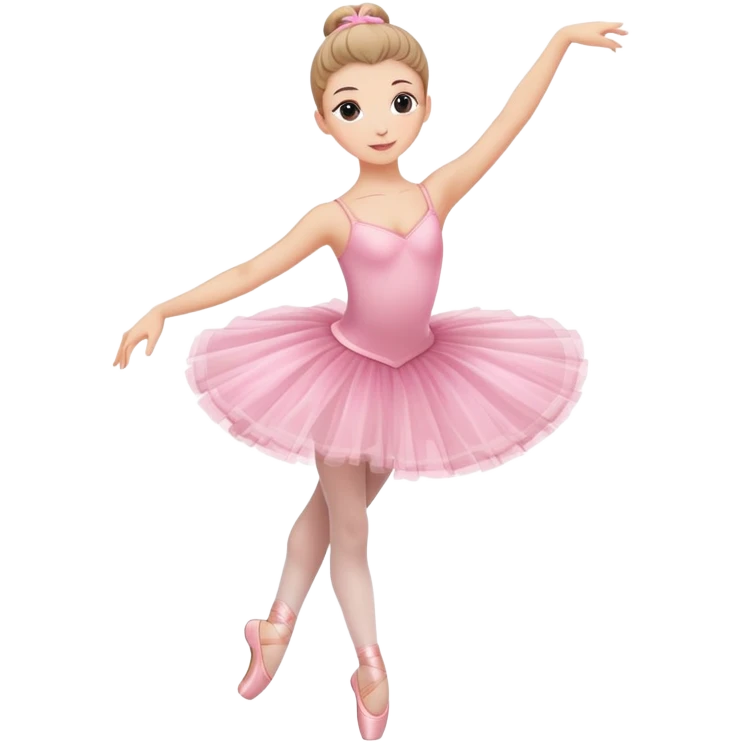 graceful ballerina in pink tutu in dancing pose emoji