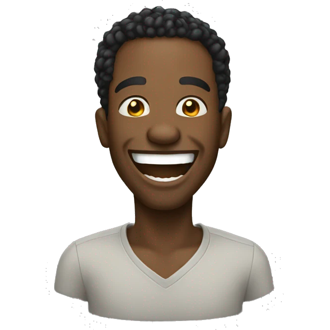 Black men Laughing out loud emoji