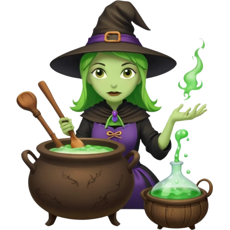 green witch cooking potion emoji