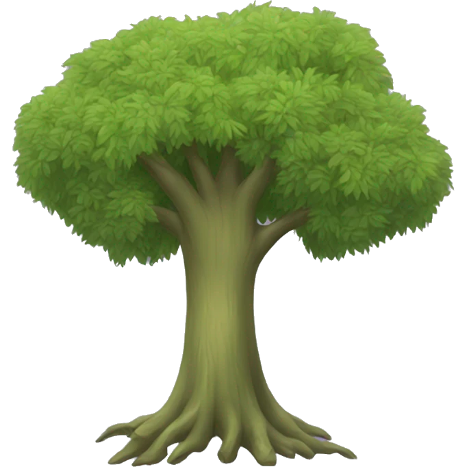 Tree with Spanish moss emoji