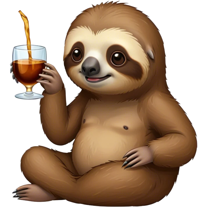 sloth drinking henny emoji