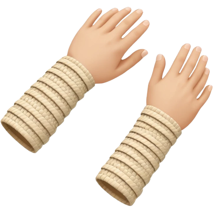 White-beige arm wraps emoji