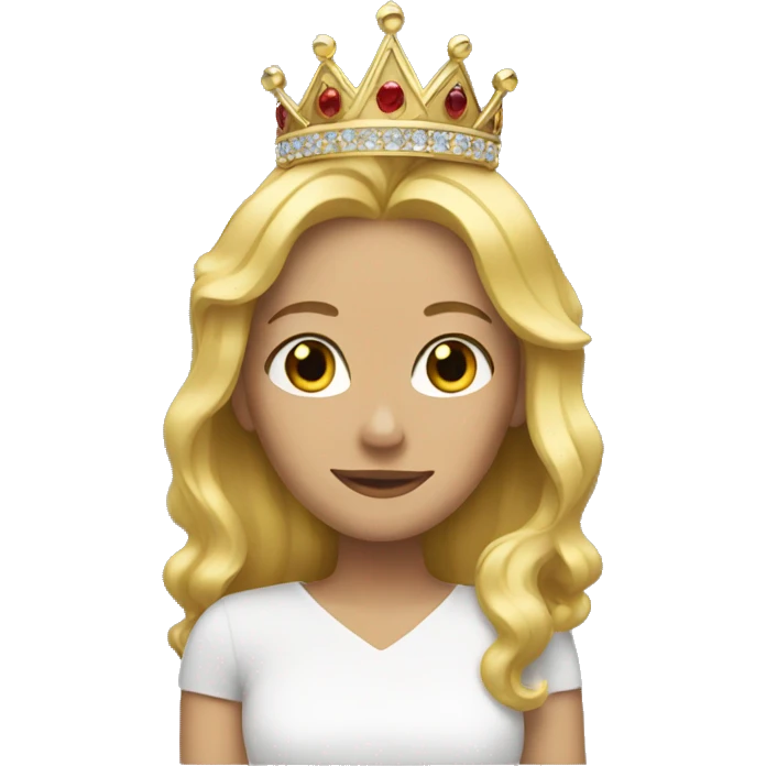 Blonde woman crown emoji