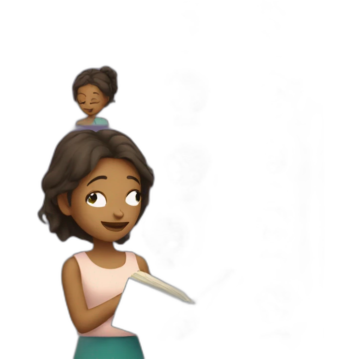 Girl reading a poem emoji