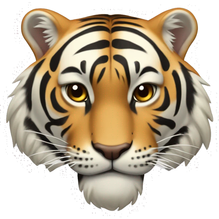 créame un tigre con rayas azu emoji