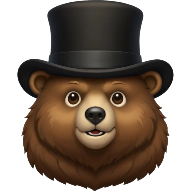 Bear with a full black tophat emoji