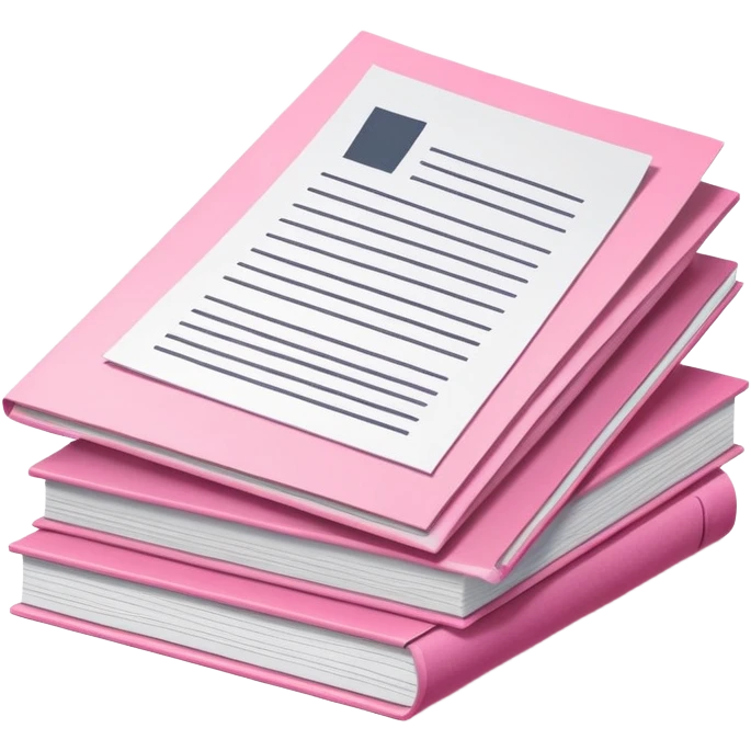 Pink documents emoji