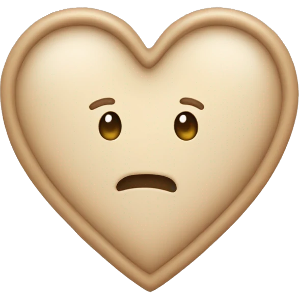 Beige heart emoji