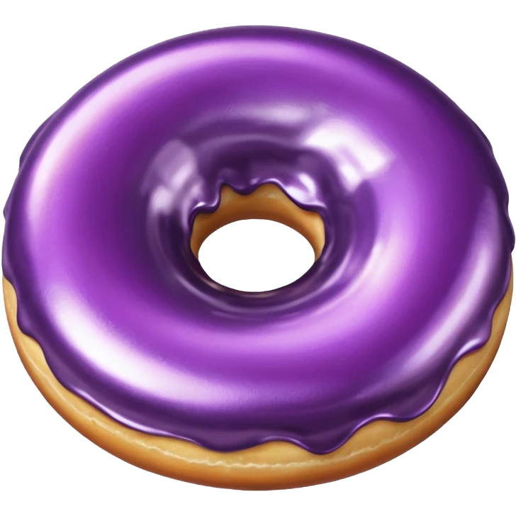 metallic purple donut shaped candy emoji