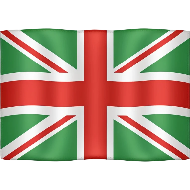 British flag but green colour instead of blue emoji