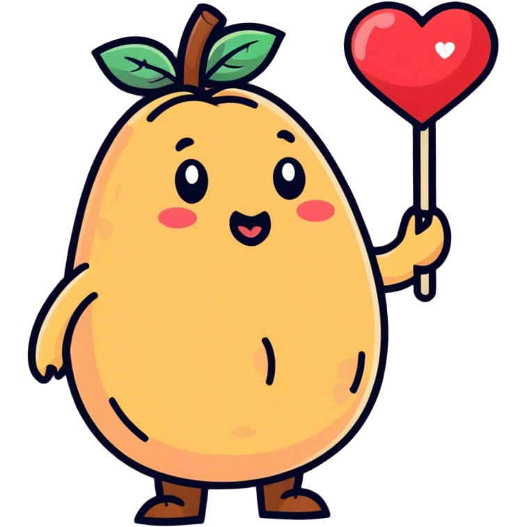 Sexy potato saying I love you emoji