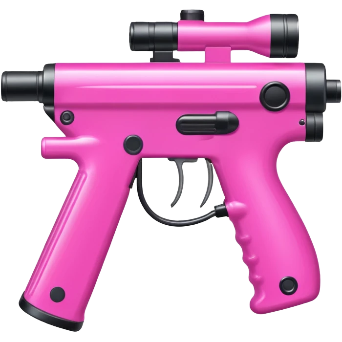 paintball gun pink and colorful details emoji