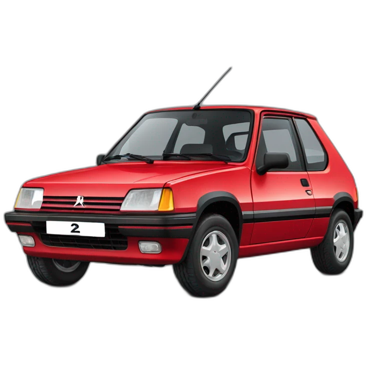 Peugeot 205 rouge emoji