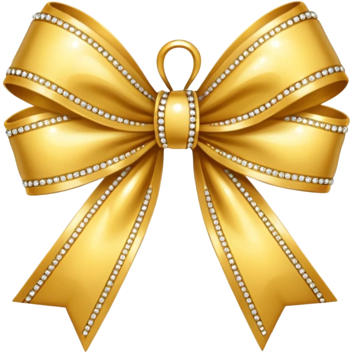 gold sparkling bow emoji