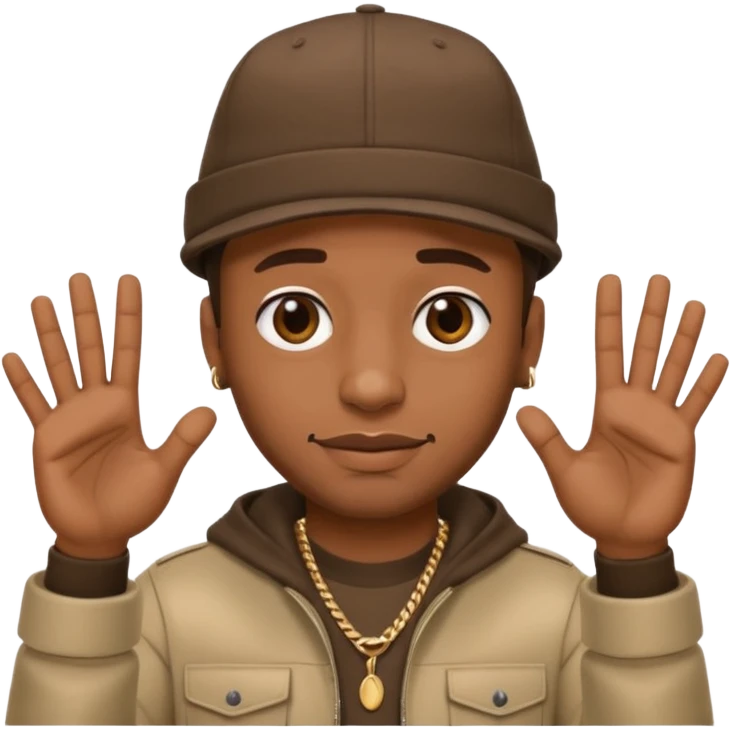 French rapper jul handsign Cartoon emoji emoji