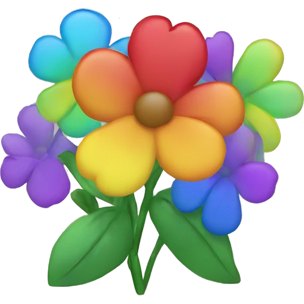 rainbow flowers emoji