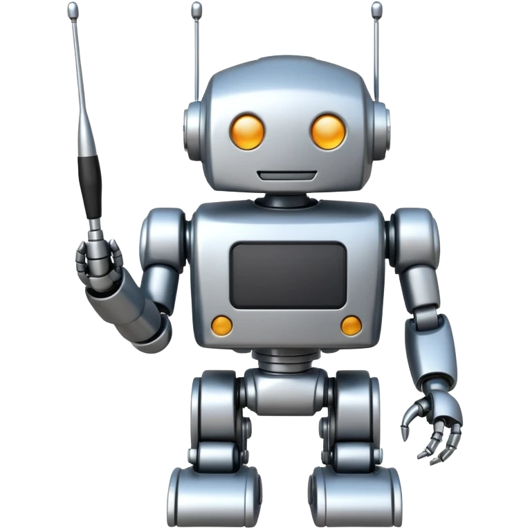 Robot with antana emoji